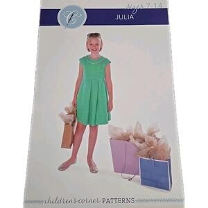 Children's Corner Pattern 292L Girls Dress Size 7-14 Julia Uncut